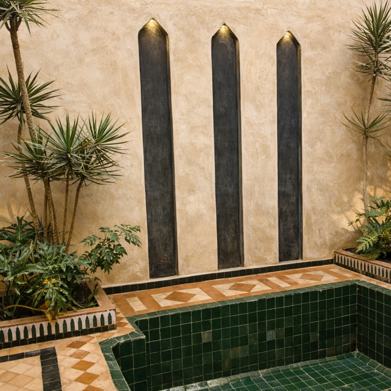 Riad titré de 160 m² au sol – Piscine chauffée – Quartier Laâgza, proche Riad Laarouss
