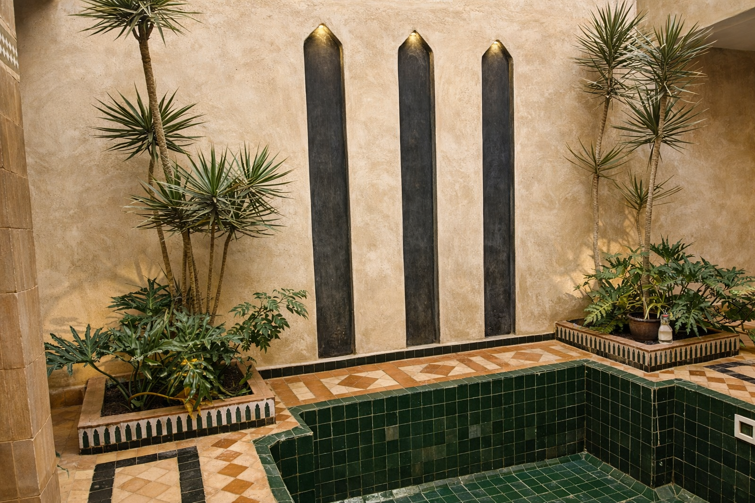 Riad titré de 160 m² au sol – Piscine chauffée – Quartier Laâgza, proche Riad Laarouss