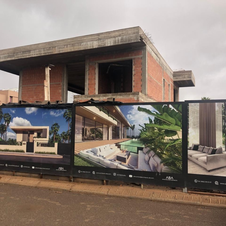 Superbe villa semi-finie contemporaine à Amelkis – Marrakech