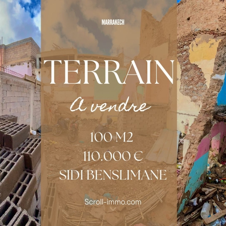 Terrain melkia 100m2 Sidi Benslimane