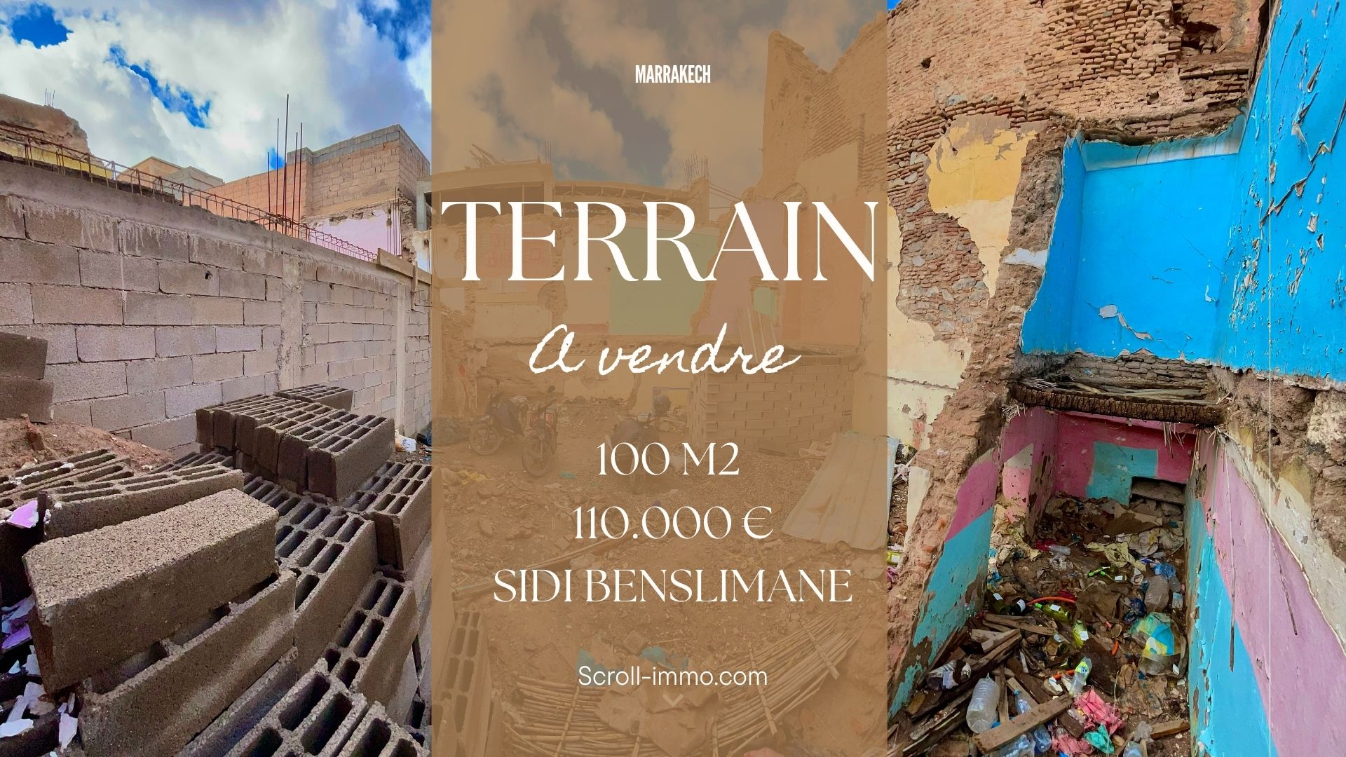 Terrain melkia 100m2 Sidi Benslimane