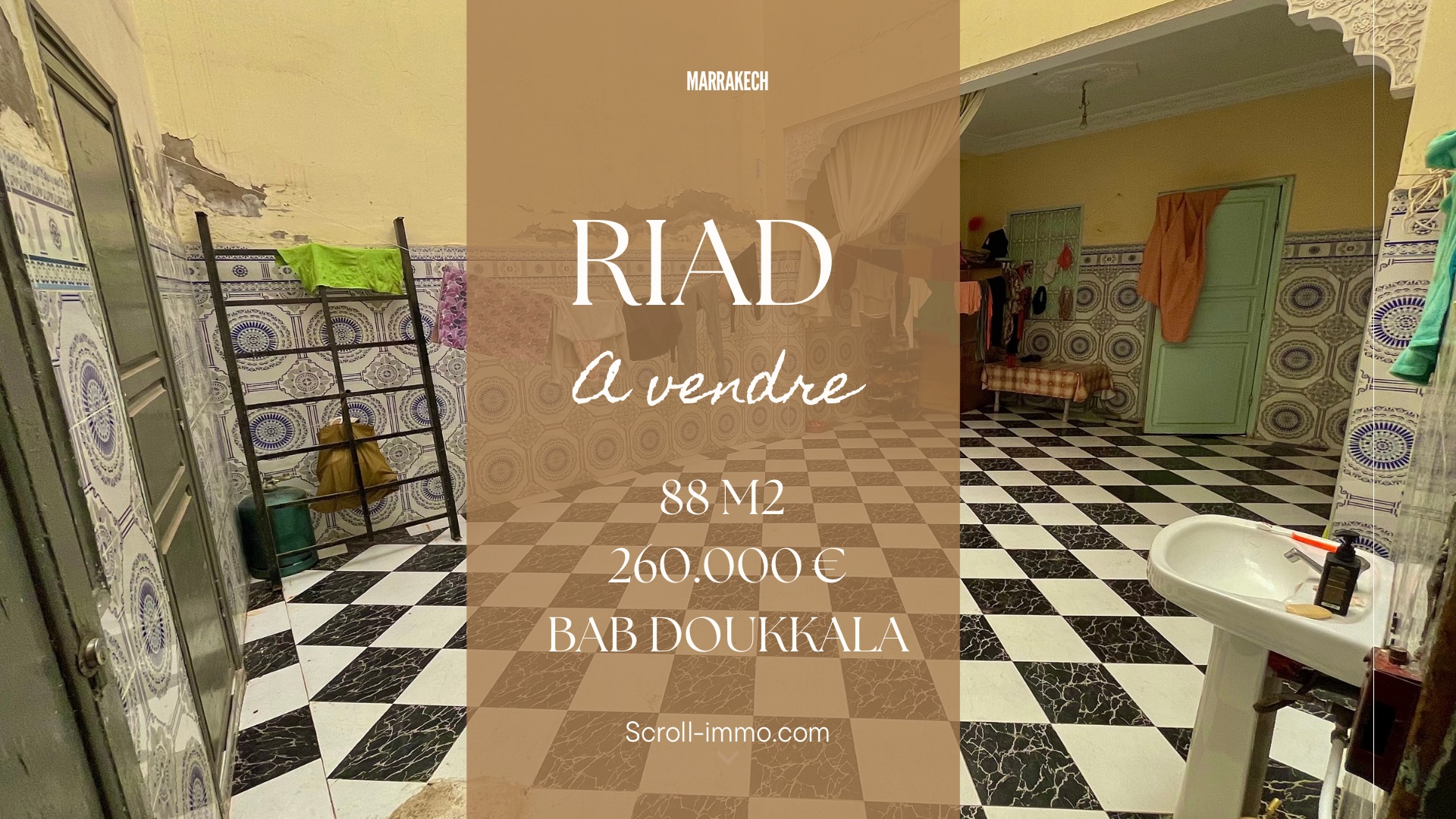 90a88565-0004-41d0-9d95-f52890f198f9-IMG_0374 Riad Titré à rénover 88m² Bab Doukkala